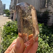 130g Natural Gorgeous Pure Smoky With Rutile Freeform Inclusion Crystal picture
