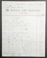 1882 Parker & Thexton Builders Great Strickland Construction Invoice picture