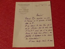 Signed Letter Autographed Maurice Tissier De MalleraIs 1927 Action Française picture