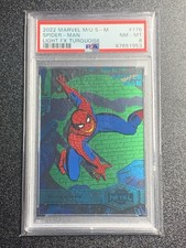 2022 Marvel Spider-Man Metal🔥 Light FX Turquoise PSA 8 /75  POP 4 picture