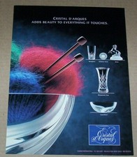 1992 print ad - Cristal d'Arques crystal glass home decor glassware Advertising picture