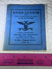 VINTAGE MASONIC CATECHISM SCOTTISH RITE 1-2-3 DEGREES HOUSE OF MASONS DETROIT #2 picture