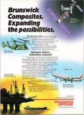 Brunswick Defense Original 1990 Aerospace Marine Industrial Print Ad picture