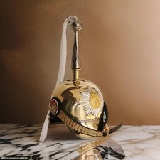 German Victorian Prussian Imperial Brass Helmet Pickelhaube Military Helmet with picture