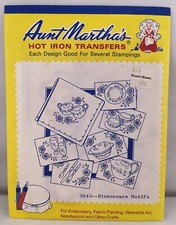Aunt Martha’s Hot Iron Transfers Dinnerware Motifs #3640 Sealed picture