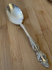 1881 Rogers Oneida Silverplate BAROQUE ROSE Scroll PLACE OVAL SOUP SPOON 6.75