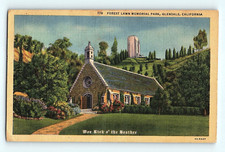 c1940s Glendale CA Replica of Glencairn Annie Laurie's Church  Linen Postcard G6 picture