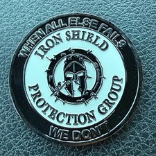 Iron Shield Executive Protection Unit Challenge Coin CIA Agent Intelligence picture