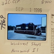 1996 Illinois Central IC 8400 Locomotive Slide Woodcrest Homewood IL Train Photo picture
