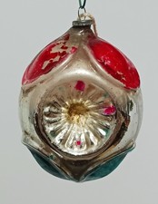 Vintage Christmas Triple Indent Reflector Pre-war Ornament Japan picture