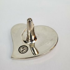 Vintage Godinger Silver Art Co. Heart Shape Ring Holder Tray 2.25' H 3