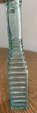 Antique Peppersauce Bottle - Old Blue Aqua Food Bottle Cathedral Dated 1875 picture