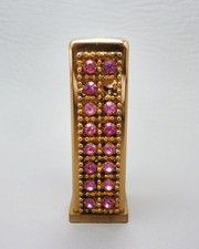 Vintage Auvergne After Five Perfume Vial: Gold Tone Rhinestone Stick Empty picture