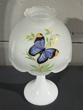 Cute Vintage 8” Westmoreland Glass Butterfly Patterned Fairy Lamp picture