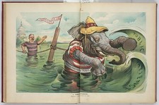 Washington DC Theodore Roosevelt 1903 Republican Elephant Tariff Cartoon picture