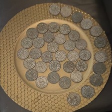 Lote de 38 monedas antiguas mexicanas de 1 peso con plata picture