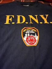 FDNY Fire Department City of New York Fire Zone Navy Blue T-Shirt Men's S picture