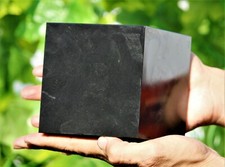 Large 105MM Black Tourmaline Quartz Crystal Chakra Healing Energy Stone Cube picture
