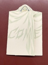 Antique Vintage 1920s DENNISON Halloween Fold Out Ghost Party Invitation picture