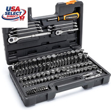 121 Piece 1/4” & 3/8” Drive 72-Tooth Mechanics Hand Tool Set picture