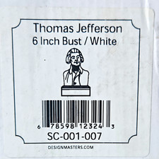 Design Masters Thomas Jefferson Bust Sculpture 6 in Matte White Resin picture