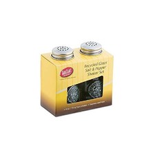 Tablecraft 4oz Recycled Green Glass Salt & Pepper Shakers, Stainless Steel Tops picture