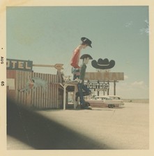 Corral Gunfighters Museum Tex Randall Tallest Cowboy Texas Sign VTG Photo 1960s picture
