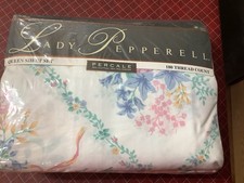 New VTG Lady Pepperell Floral Queen Set 180 Count 50 Cotton 50 Poly  picture