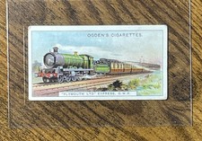 1908 OGDENS RECORDS OF THE WORLD RECORD PLYMOUTH LTD EXPRESS GWR TRAIN picture