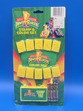 Vintage 1993 Mighty Morphin Power Rangers Stamp & Color Set New Sealed Saban picture