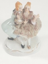 Vtg Victorian Porcelain Dancing Couple Figurine picture