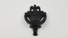 Vintage Black Cast Iron Doorknocker  Door Knocker Decorative Heavy Almost 2 Lbs picture