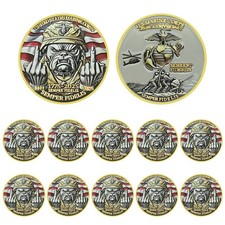 10Pcs US Marine Corps Bulldog Challenge Coin Semper Fidelis Collectible Medal picture