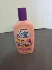 Vtg 90's Coppertone Water Babies Sunblock Lotion 8 fl oz Bottle 45 SPF New  picture