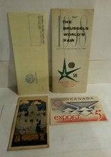 Worlds Fair vintage Brussels 1958 Canada 1926 Expo 1967 Japan 1985 brochures lot picture