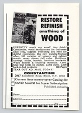 Constantine Wood Refinish Restore Moldings Veneers Bronx 1977 Vintage Print Ad picture