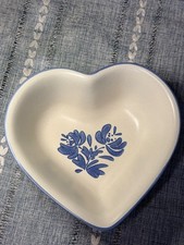 Vintage Pfaltzgraff Pottery Yorktowne Large Heart Shaped Serving Dish/ Bowl picture