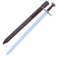 Medieval European Functional Full Tang Knightly Arming Sword W/ Templar Cross picture