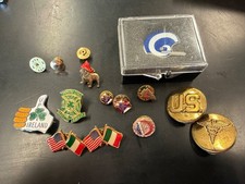 Assortment lapel pins vintage picture