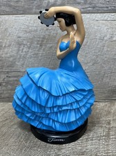 Fiesta Fiestaware Flamenco 6” Dancing Lady Tambourine Figurine Blue 2010 picture