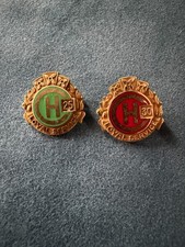Vintage 10K Gold 25 and 30 year service pins together. picture