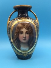 Antique Royal Vienna Vase Signed Wagner Portrait Vase 7