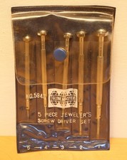 Vintage GlobeMaster 5-Piece Precision Jeweler's Screwdriver Set, Made In Japan picture