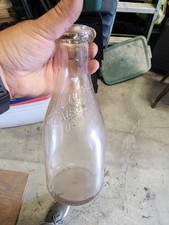 Illiana Dairy Co. Vintage Quart Round Glass Milk Bottle picture