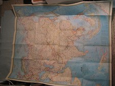 ASIA MAP+PEOPLES OF MAINLAND & SOUTHEAST ASIA MAP National Geographic March 1971 picture