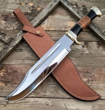 Custom Handmade Bowie Knife | J2 Stainless Steel Blade with Leather Sheath picture