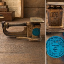 Vtg 1931 Triner US Post Office Postal Scale Berks County Pennsylvania Seal Rare picture