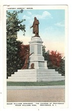 Postcard RI Roger Williams Monument Providence Rhode Island picture