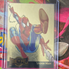 1996 Fleer Marvel Metal Spider-Man Gold Blaster #12/18 Limited Edition picture