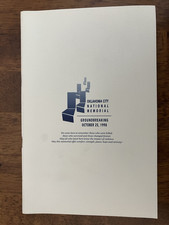 Oklahoma City Bombing National Memorial Groundbreaking Ceremony 1998 Booklet picture